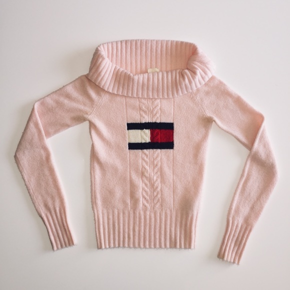 retro mock neck jumper tommy hilfiger